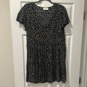 Aura Black Floral Women's Dress